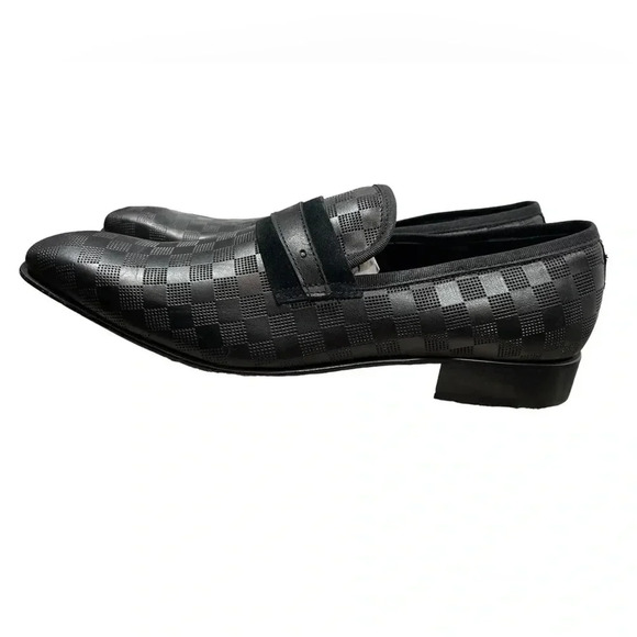 Cognati Leather Black Slip On Loafers Shoes  Made In Italy Size 41 - Picture 3 of 8